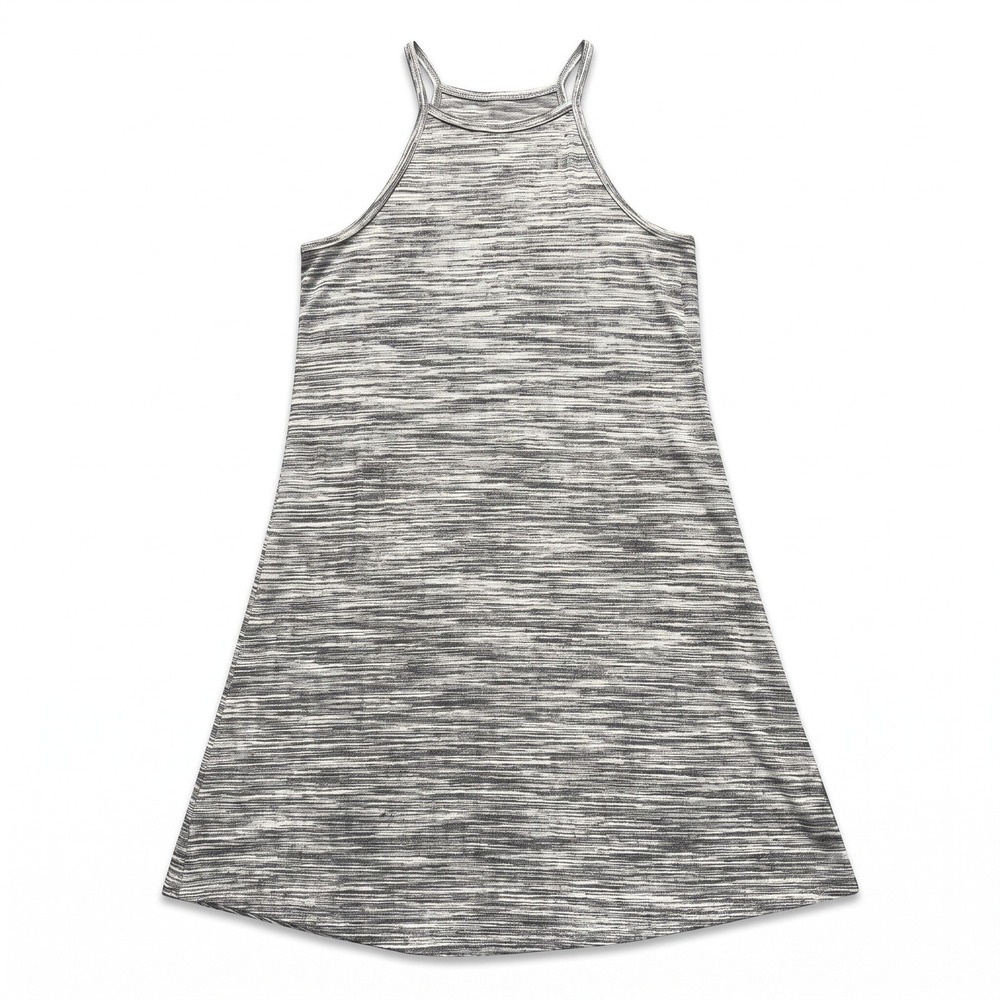 Olive + Oak XS Womens Gray Heathered Knit Halter Swing Dress Casual Boho Cozy
